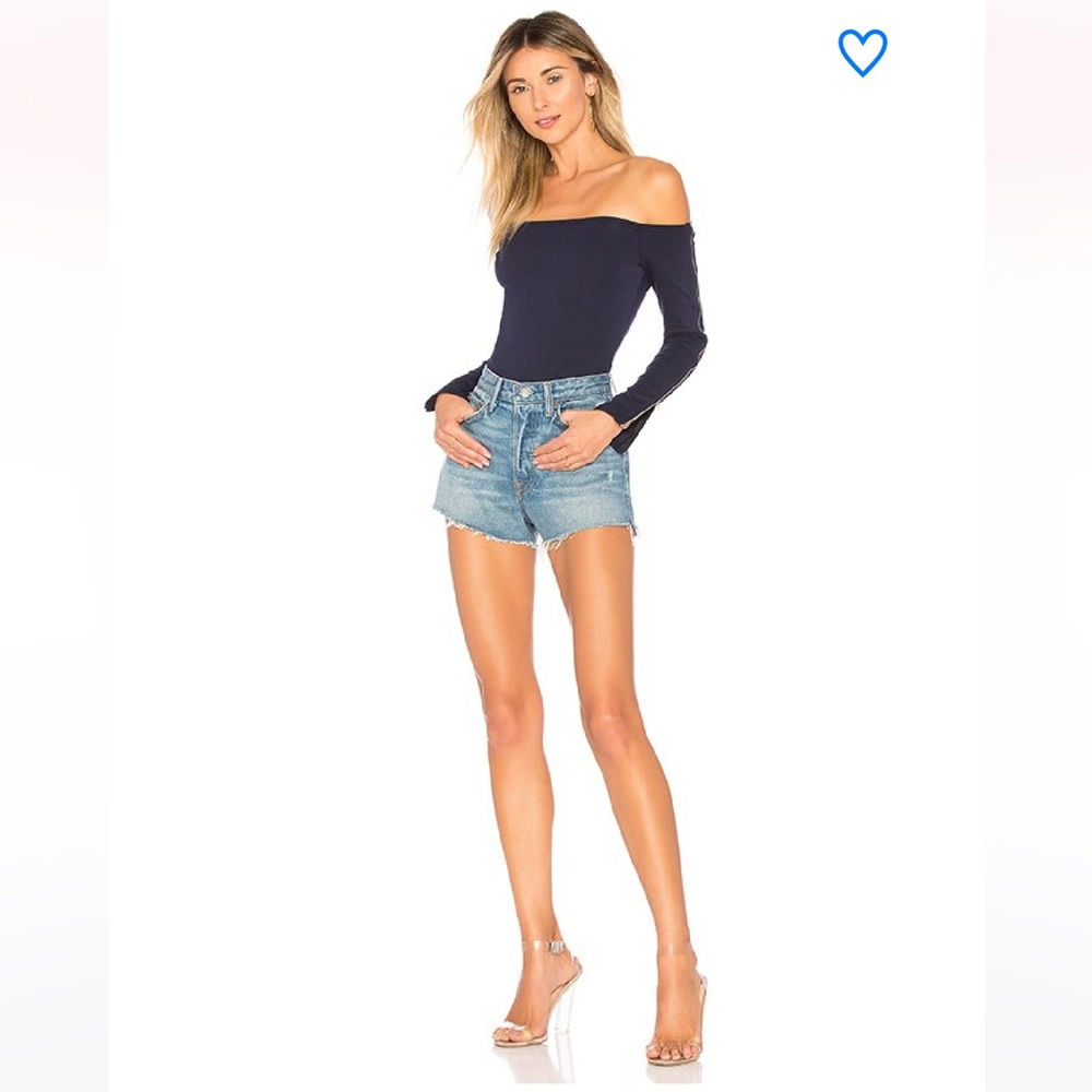 Super down navy blue bodysuit with zippers